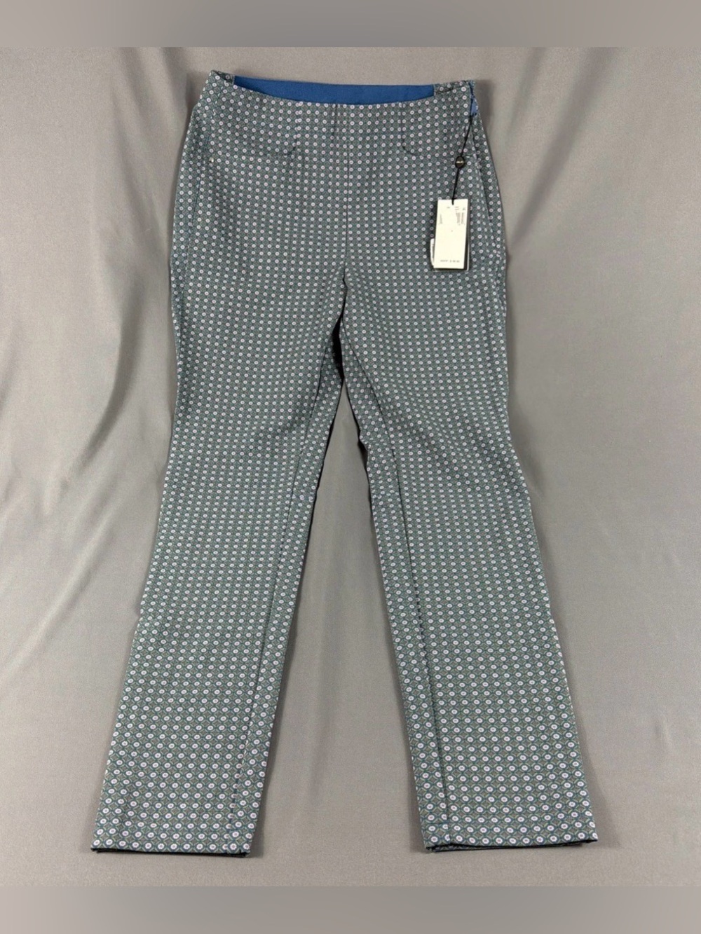 RLX Ralph Lauren Women Golf Pants Floral Print 6 Blue Green Nylon MSRP $188